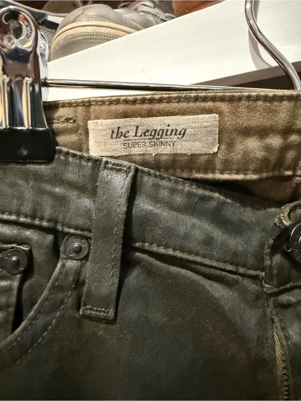 Ag Adriano Goldschmied The Legging Super Skinny Jeans — Olive Green